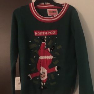 Tipsy Elves "Santa on a Pole" Christmas sweater